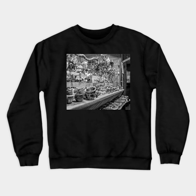 Street vendor at the Aachen Christmas market Crewneck Sweatshirt by yackers1